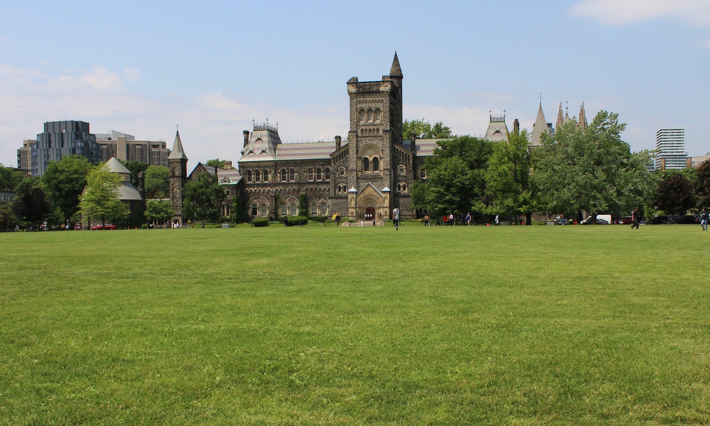 University College at the University of Toronto seen across the King's College Circle lawn